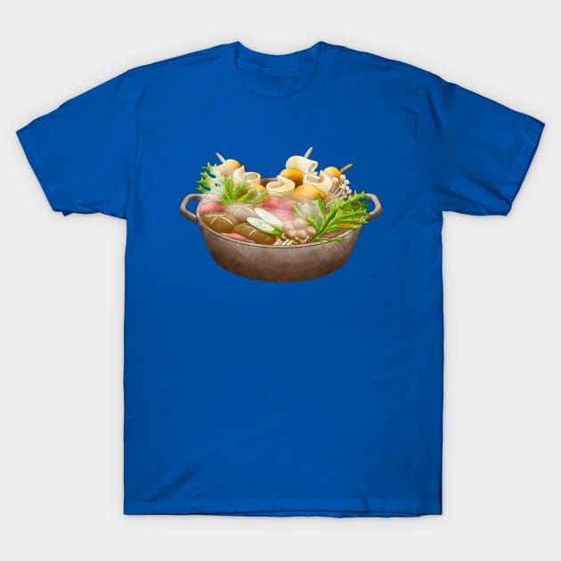 Hot Pot Illustration T-Shirt by Mako Design 